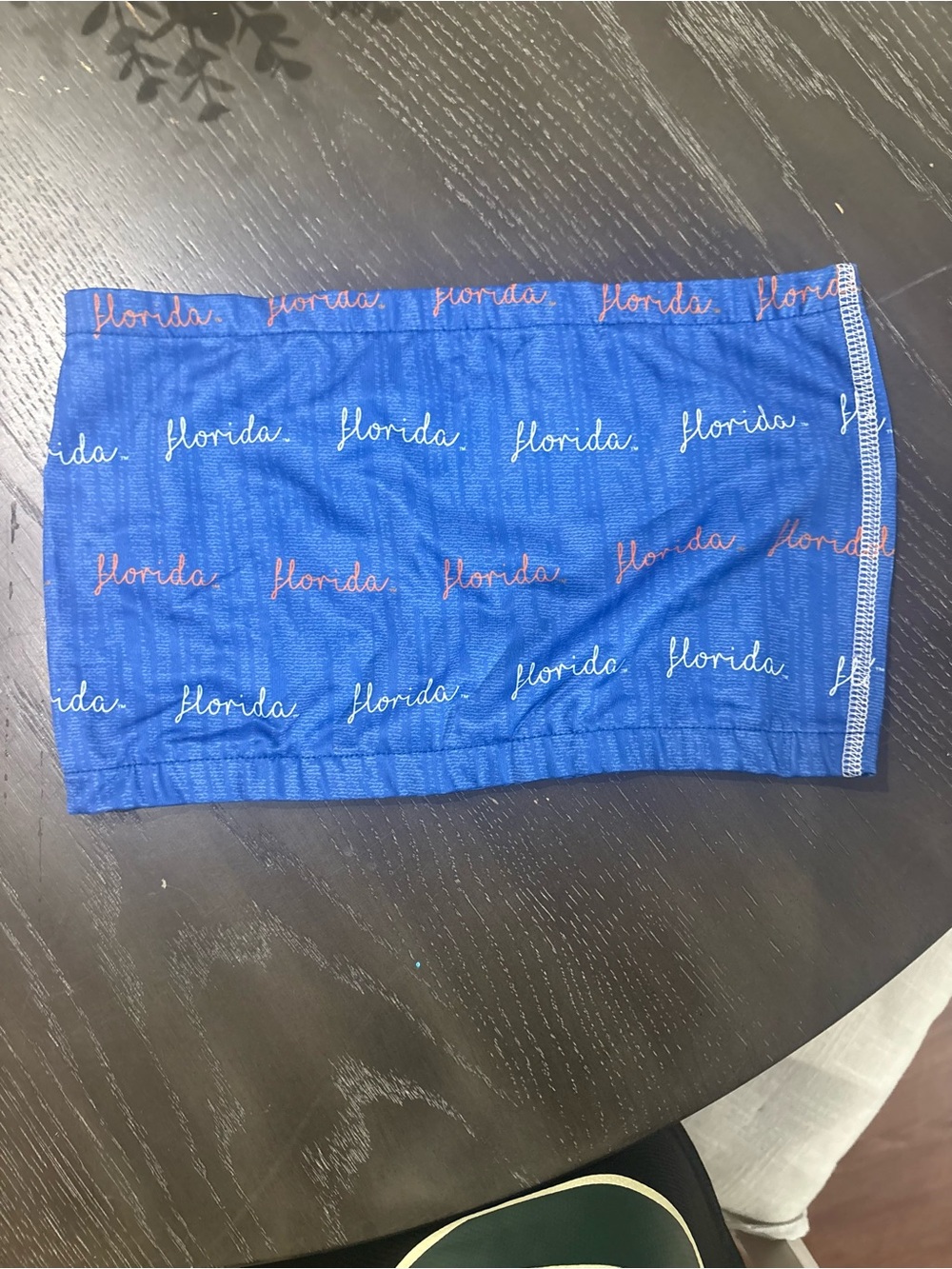 League Blue 'Florida' Print Tube Crop Top